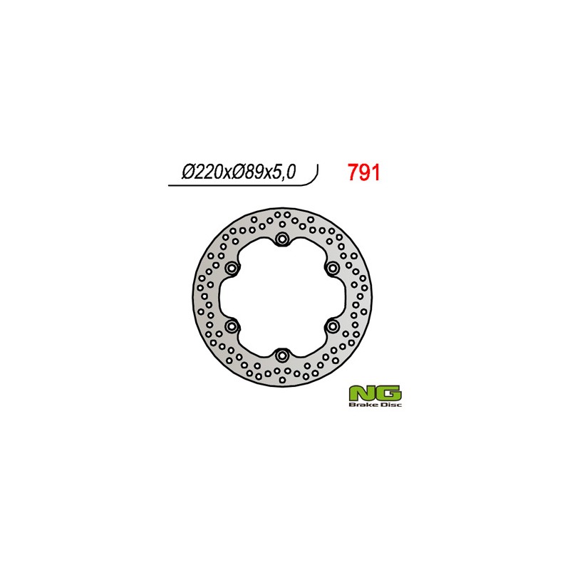 NG Tarcza hamulcowa tył Suzuki GSXR/ SV/ TL (220x89x5) (5X10,5mm)
