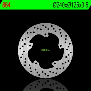 Tarcza hamulcowa tył Derbi 125 GP 1 05-07, 250 05-06 (240x125x3,5mm) (5x6,5mm)