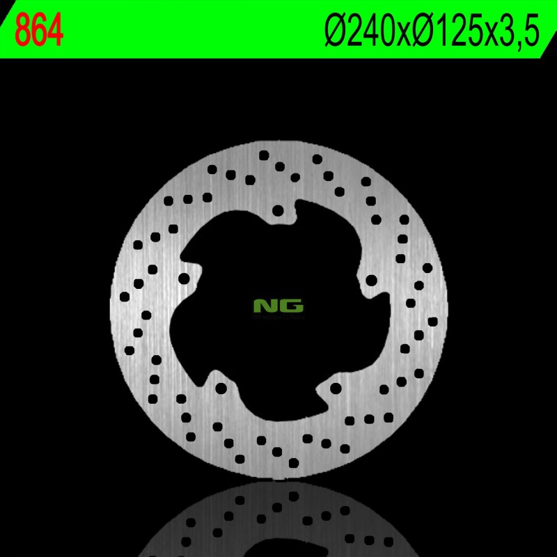 Tarcza hamulcowa tył Derbi 125 GP 1 05-07, 250 05-06 (240x125x3,5mm) (5x6,5mm)