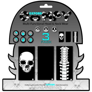 Oxford Kołnierz Wielofunkcyjny Wiatroodporny Comfy 3 Sztuki Kolor Skeleton