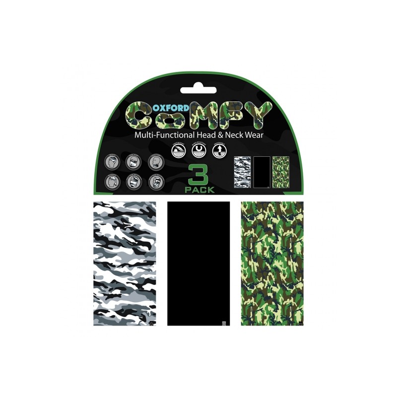Oxford Kołnierz Wielofunkcyjny Wiatroodporny Comfy 3 Sztuki Kolor Camo