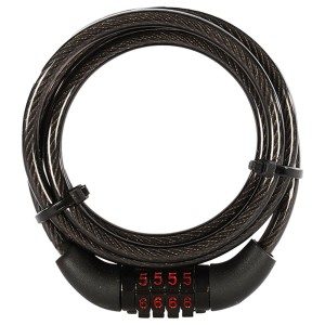 Oxford Zabezpieczenie Antykradzieżowe (Linka) Combi6 Combination Lock Zamek na Szyfr 6mm x 1500mm Kolor Czarny