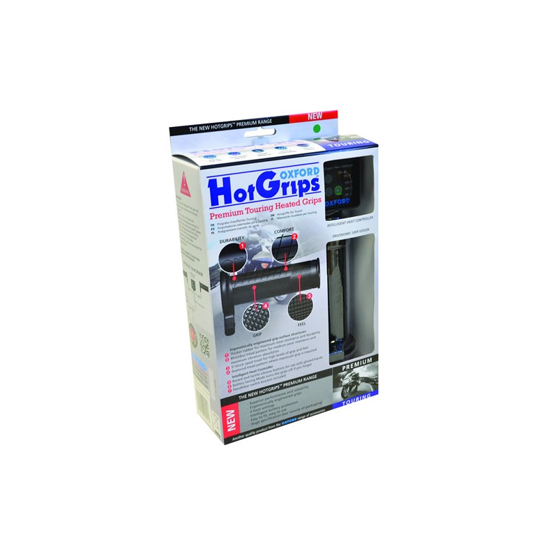 Manetki podgrzewane Oxford Touring z panelem sterującym - 22mm, długość 110-120mm