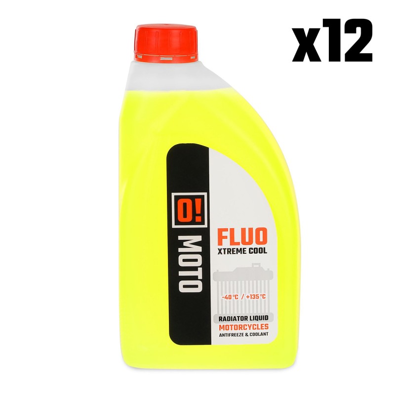 OMOTO ZESTAW 12 SZTUK PŁYN DO CHŁODNIC 1L O! FLUO XTREME COOL+135 GOTOWY DO UŻYCIA