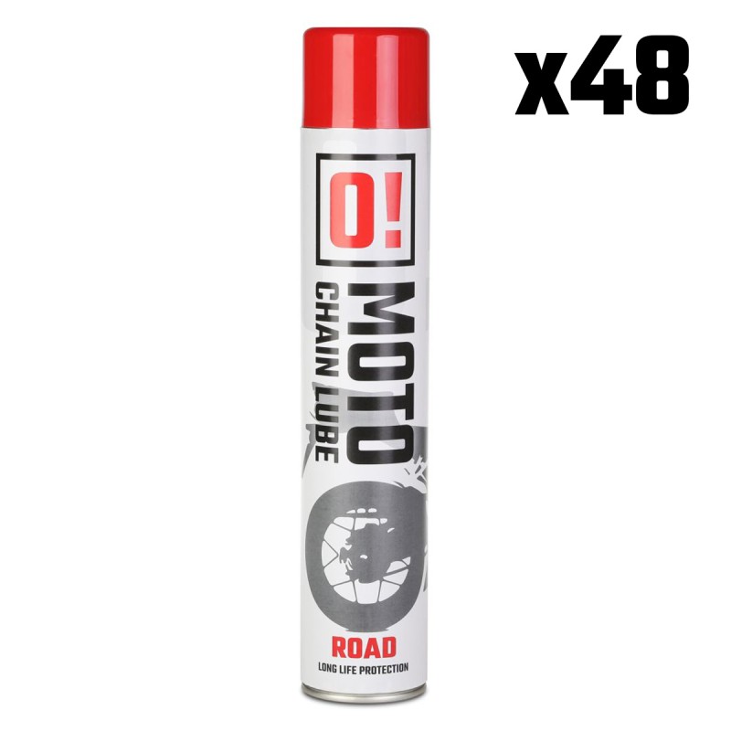OMOTO ZESTAW 48 SZTUK SPRAY SMAR DO ŁAŃCUCHA 750ML ROAD O! CHAIN LUBE (O!MOTO)