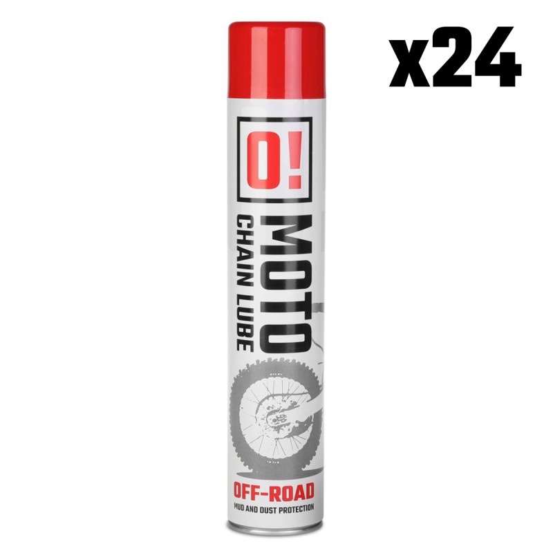 OMOTO ZESTAW 24 SZTUKI SPRAY SMAR DO ŁAŃCUCHA 750ML OFF ROAD O! CHAIN LUBE