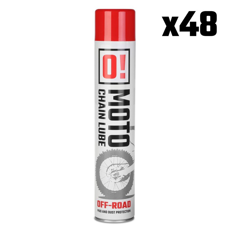 OMOTO ZESTAW 48 SZTUK SPRAY SMAR DO ŁAŃCUCHA 750ML OFF ROAD O! CHAIN LUBE