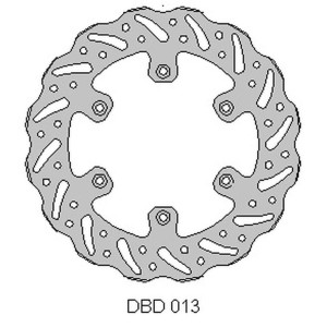 Tarcza hamulcowa tył Kawasaki KX 125 '89-'02, KX 250 '89-'02, Wave (220x100x4mm) (6x6,5mm)