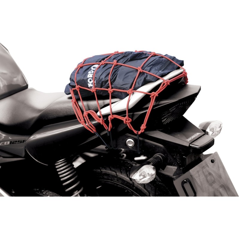 Siatka na bagaż z 6 hakami - kolor czerwony