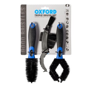 Zestaw szczotek do czyszczenia motocykla i roweru - OXFORD TRIPLE BRUSH SET