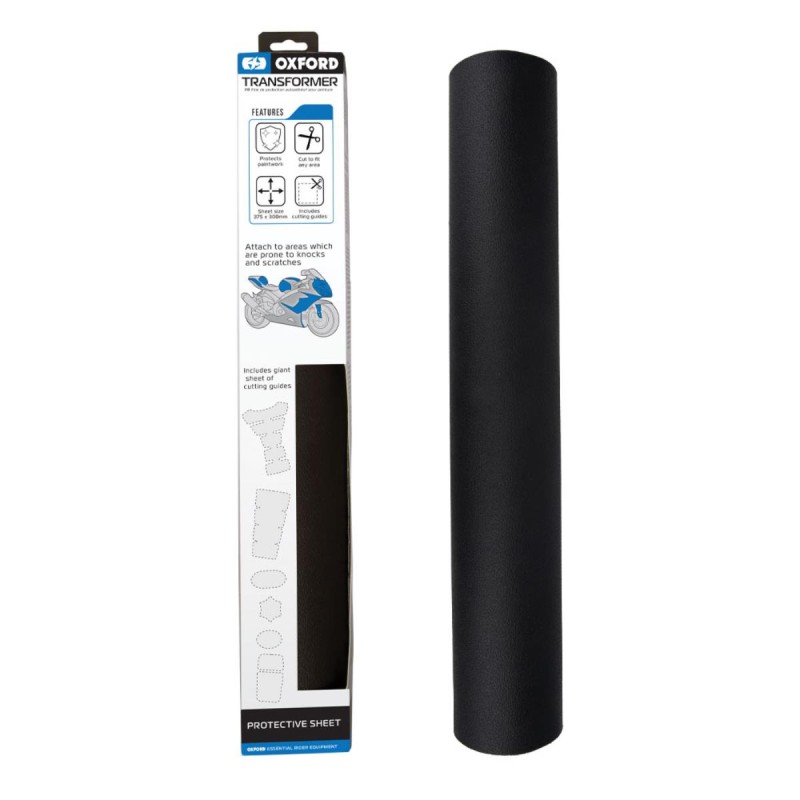 OXFORD Naklejki zabezpieczające plastiki w motocyklu 375mm x 300mm kolor czarny