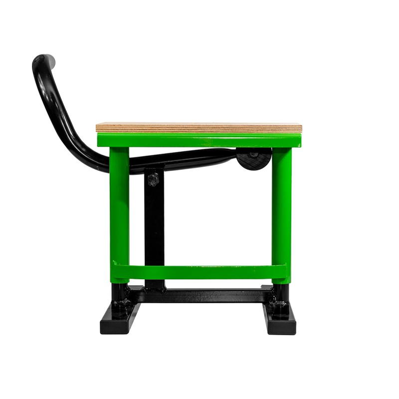 Stojak/Podnośnik/Podstawka pod motocykl cross z wykończeniem drewnianym koloru zielonego