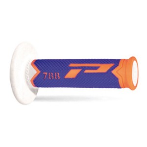 PROGRIP MANETKI PG788 OFF ROAD (22+25MM, DŁ.115MM) KOLOR POMARAŃCZOWY FLUO/NIEBIESKI/BIAŁY (TRÓJSKŁADNIKOWE) (788-284) - WYPRZED