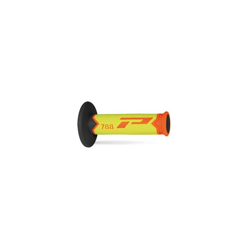 PROGRIP MANETKI PG788 OFF ROAD (22+25MM, DŁ.115MM) KOLOR POMARAŃCZOWY FLUO/ŻÓŁTY FLUO/CZARNY (TRÓJSKŁADNIKOWE) (788-281)