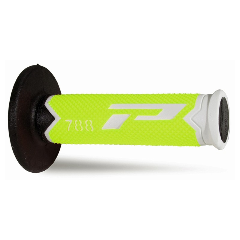 PROGRIP MANETKI PG788 OFF ROAD (22+25MM, DŁ.115MM) KOLOR BIAŁY/ŻÓŁTY FLUO/CZARNY (TRÓJSKŁADNIKOWE) (788-303)