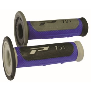 Manetki PROGRIP PG791 OFF ROAD szary/niebieski 22+25mm dł.115mm