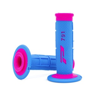 Manetki PROGRIP PG791 OFF ROAD jasno niebieskie/fuxia (22+25mm, dł.115mm)