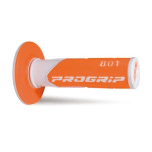 PROGRIP MANETKI PG801 OFF ROAD (22+25MM, DŁ.115MM) KOLOR BIAŁY/POMARAŃCZOWY FLUO