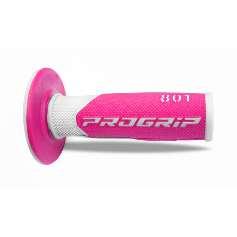 PROGRIP MANETKI PG801 OFF ROAD BIAŁE/FUKSJA FLUO (22+25MM) (801-243)
