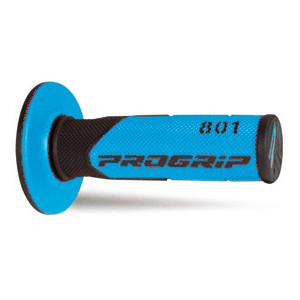 PROGRIP MANETKI PG801 OFF ROAD (22+25MM, DŁ.115MM) KOLOR CZARNY/JASNY NIEBIESKI