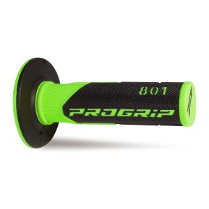 PROGRIP MANETKI PG801 OFF ROAD (22+25MM, DŁ.115MM) KOLOR ZIELONY FLUO/CZARNY (DWUSKŁADNIKOWE) (801-295) (PG801GRF/BK)