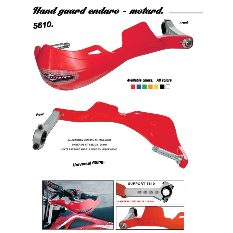 PROGRIP OSŁONY RĄK PG5610 MOCOWANE DWUPUNKTOWO KOLOR ZIELONY