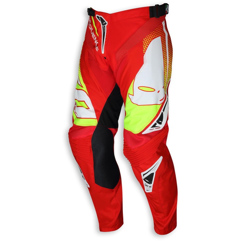 UFO Spodnie Sequence Made in Italy Kolor Czerwony/Biały/Zielony Rozmiar S - Wyprzedaż