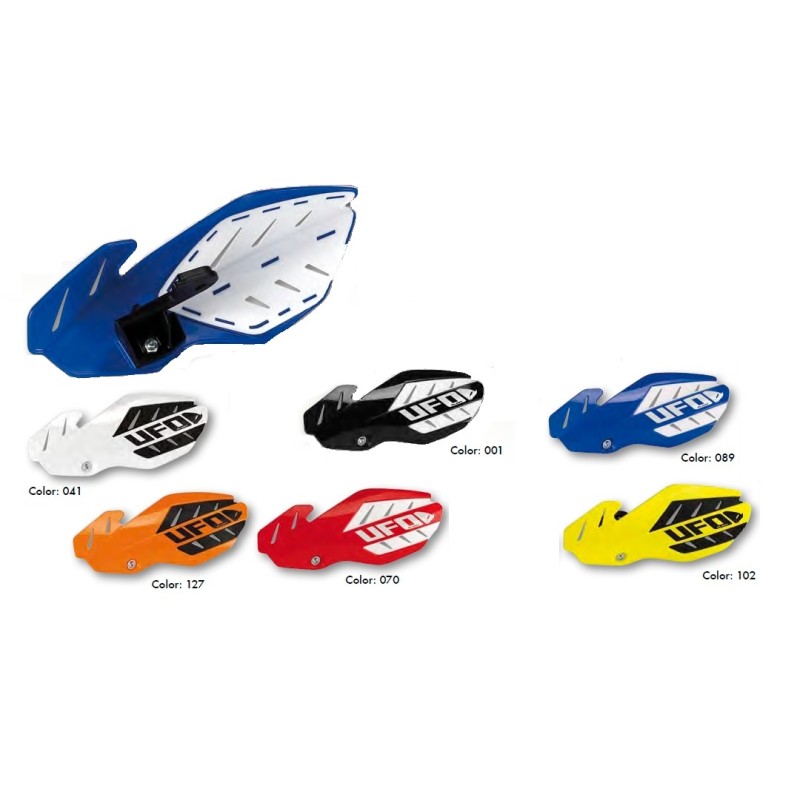 UFO Plastiki zamiennik do osłon rąk (handbarów) Flame kolor biały/czarny - wyprzedaż