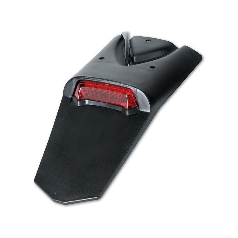 UFO PRZEDŁUŻENIE (DOKŁADKA) BŁOTNIKA TYŁ z lampką LED i miejscem na tablicę rejestracyjną - czarne, homologowane