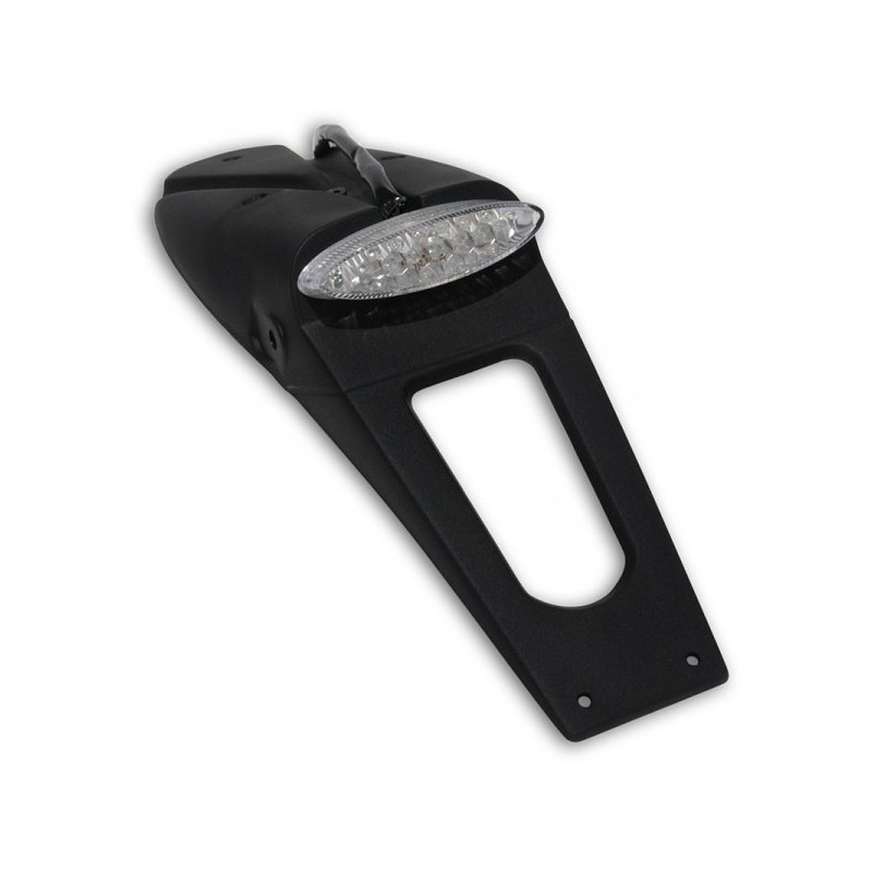 UFO BŁOTNIK TYŁ Z LAMPKĄ LED BIAŁĄ I MOCOWANIEM TABLICY REJESTRACYJNEJ (HOMOLOGOW.) KOLOR CZARNY