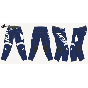 UFO Spodnie Bamber Cross Niebieskie/Białe Rozmiar M - Kolekcja 2024 - Wyprzedaż