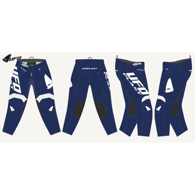 UFO Spodnie Bamber Cross Niebieskie/Białe Rozmiar M - Kolekcja 2024 - Wyprzedaż