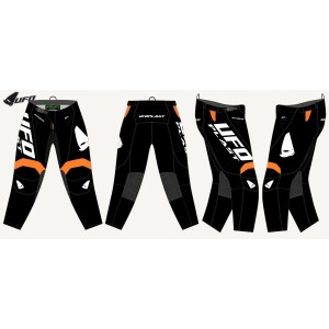 Spodnie UFO Bamber Cross czarno-białe-pomarańczowe rozmiar M kolekcja 2024