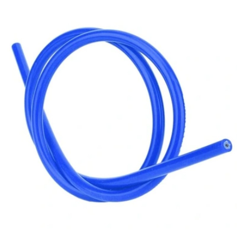 tesla przewód zapłonowy wysokiego napięcia (copper cable - miedziany rdzeń) silikonowy 7mm (niebieski) - odcinek 2 metry