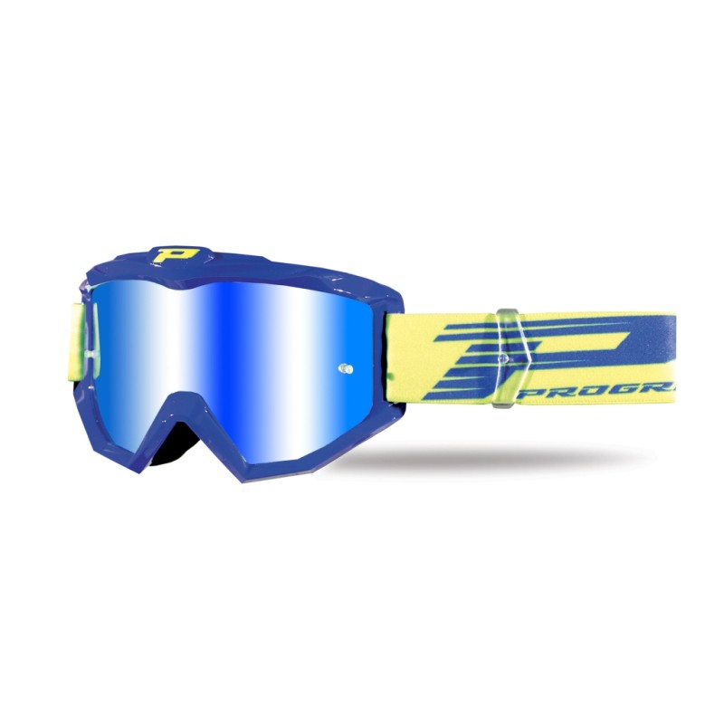 Okulary PROGRIP PG3201-104 Niebieskie Żółta Lustrzana Antifog Antyscratch