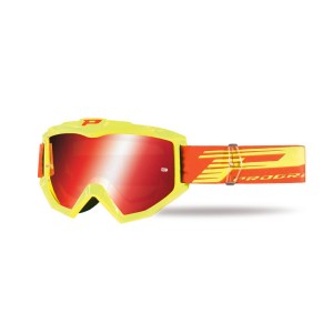 Okulary PROGRIP PG3201-164 żółte fluo, szyba czerwona lustrzana