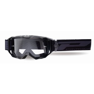 PROGRIP GOGLE PG3300-322 TR VISION KOLOR CZARNY MAT - Szyba PG3310 Przezroczysta Antiscratch, No Fog, Anti UV