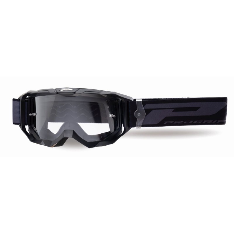 PROGRIP GOGLE PG3300-322 TR VISION KOLOR CZARNY MAT - Szyba PG3310 Przezroczysta Antiscratch, No Fog, Anti UV