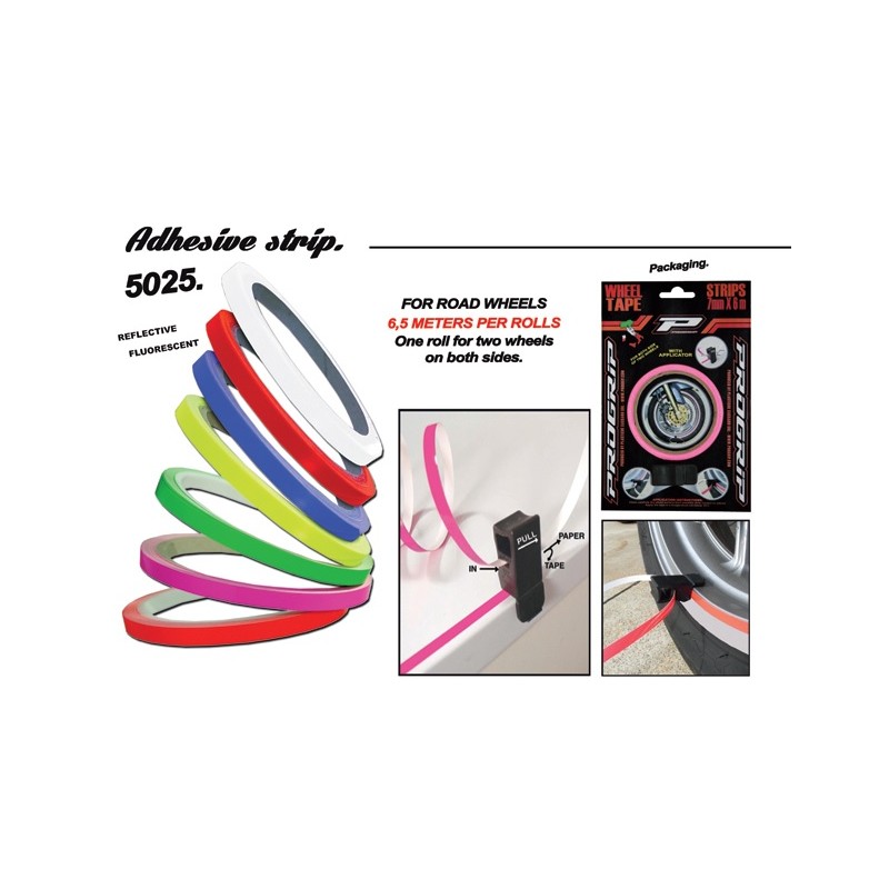 PROGRIP TAŚMA OZDOBNA NA FELGI (Z APLIKATOREM) KOLOR BIAŁY (6,2 M) (PG5025WH) (5025-101)