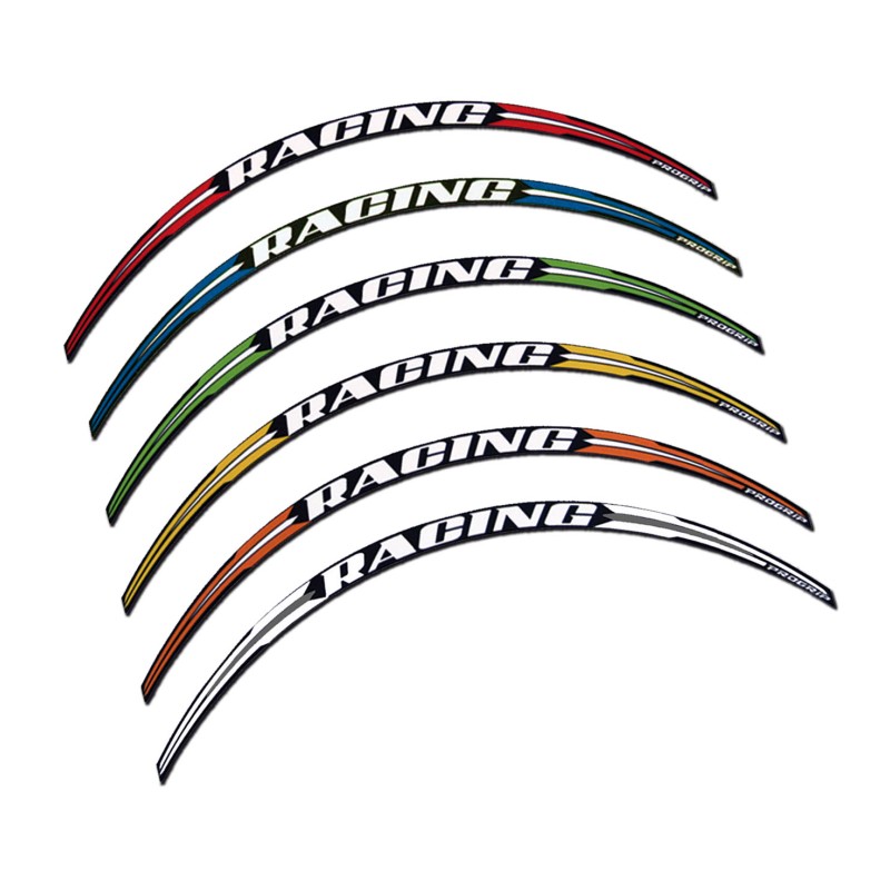 Taśma ozdobna na felgi PROGRIP Racing kolor fluo żółty