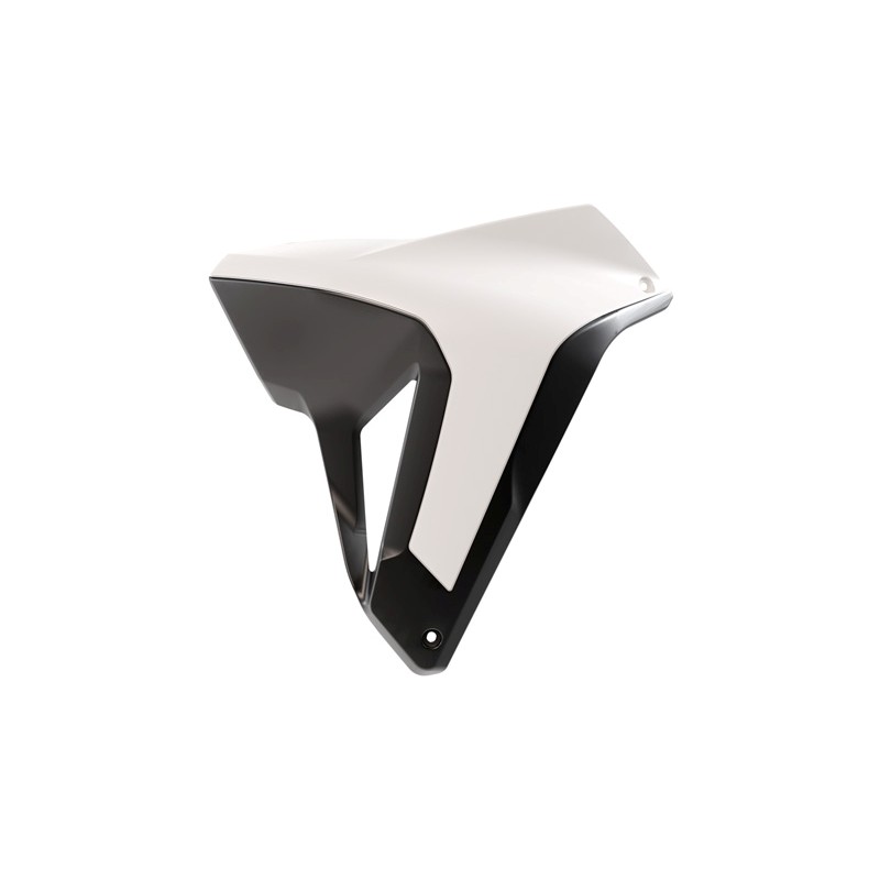 Osłony chłodnicy RACETECH (RTECH) do Honda XL 750 Transalp '23-'25 - biało czarne