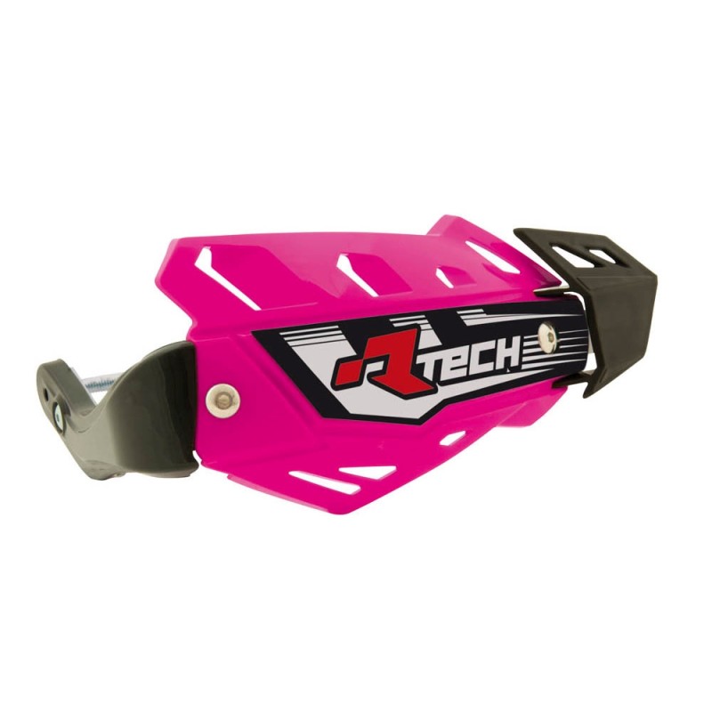 Osłony Rąk RACETECH (RTECH) FLX ATV/QUAD Różowy Neon