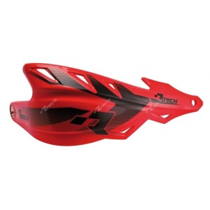 Osłony Ręk RACETECH (RTECH) Raptor Kolor Czerwony - Mocowania na Kierownicę 22,2mm i 28,6mm