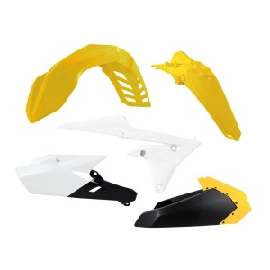 Komplet plastików RACETECH (RTECH) Yamaha WRF 250/450 (15-19), biały czarny żółty, limited edition - wyprzedaż