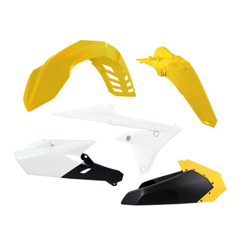 Komplet plastików RACETECH (RTECH) Yamaha WRF 250/450 (15-19), biały czarny żółty, limited edition - wyprzedaż