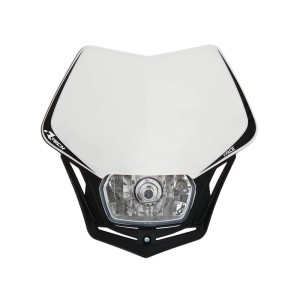 RACETECH (RTECH) LAMPA PRZEDNIA V-FACE KOLOR BIAŁY/CZARNY - oświetlenie do motocykla