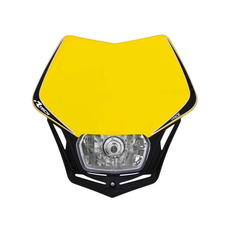 Lampa przednia RACETECH V-FACE ŻÓŁTO/CZARNA - RTECH