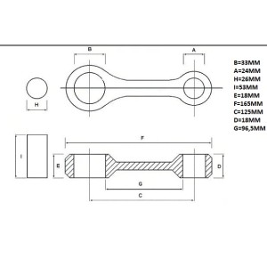 Korbowód do Sea Doo Challenger 720 98-01, Explorer 720 97-02, GS 720 97-01, GSI 720 '97, GTI 720 96-05, GTI LE 720 02-04, S