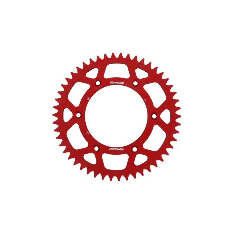 SUPERSPROX ZĘBATKA TYLNA ALUMINIOWA 7075-T6 (ERGAL) 289 50 HONDA CR/CRF/XR '83-'16 (JTR210.50) KOLOR CZERWONY