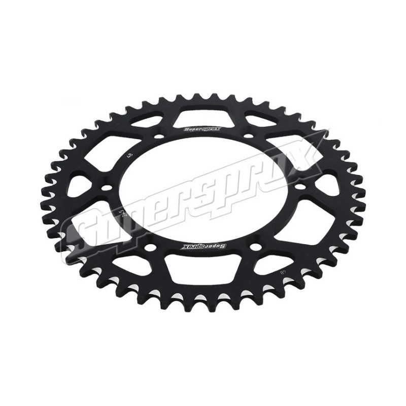 SUPERSPROX ZĘBATKA TYLNA ALUMINIOWA 7075-T6 (ERGAL) 289 51 HONDA CR/CRF '83-'16 (JTR210.51) KOLOR CZARNY